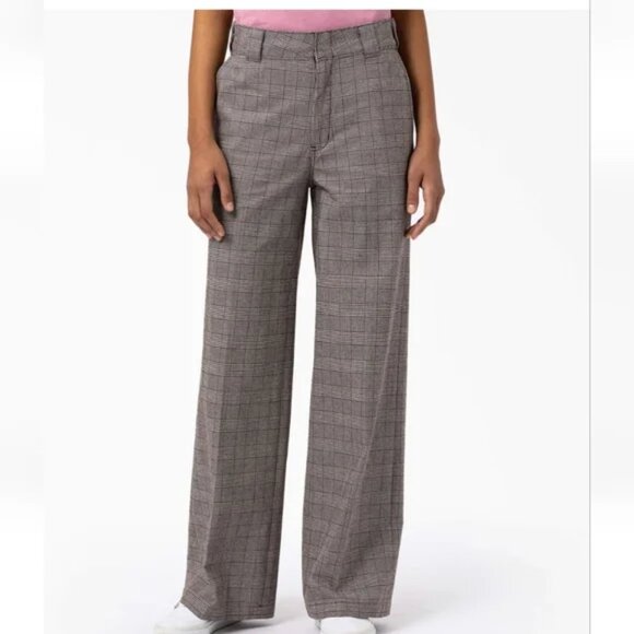 Dickies Pants - Dickies Bakerhill High Rise Wide Leg Plaid NWOT Size 0